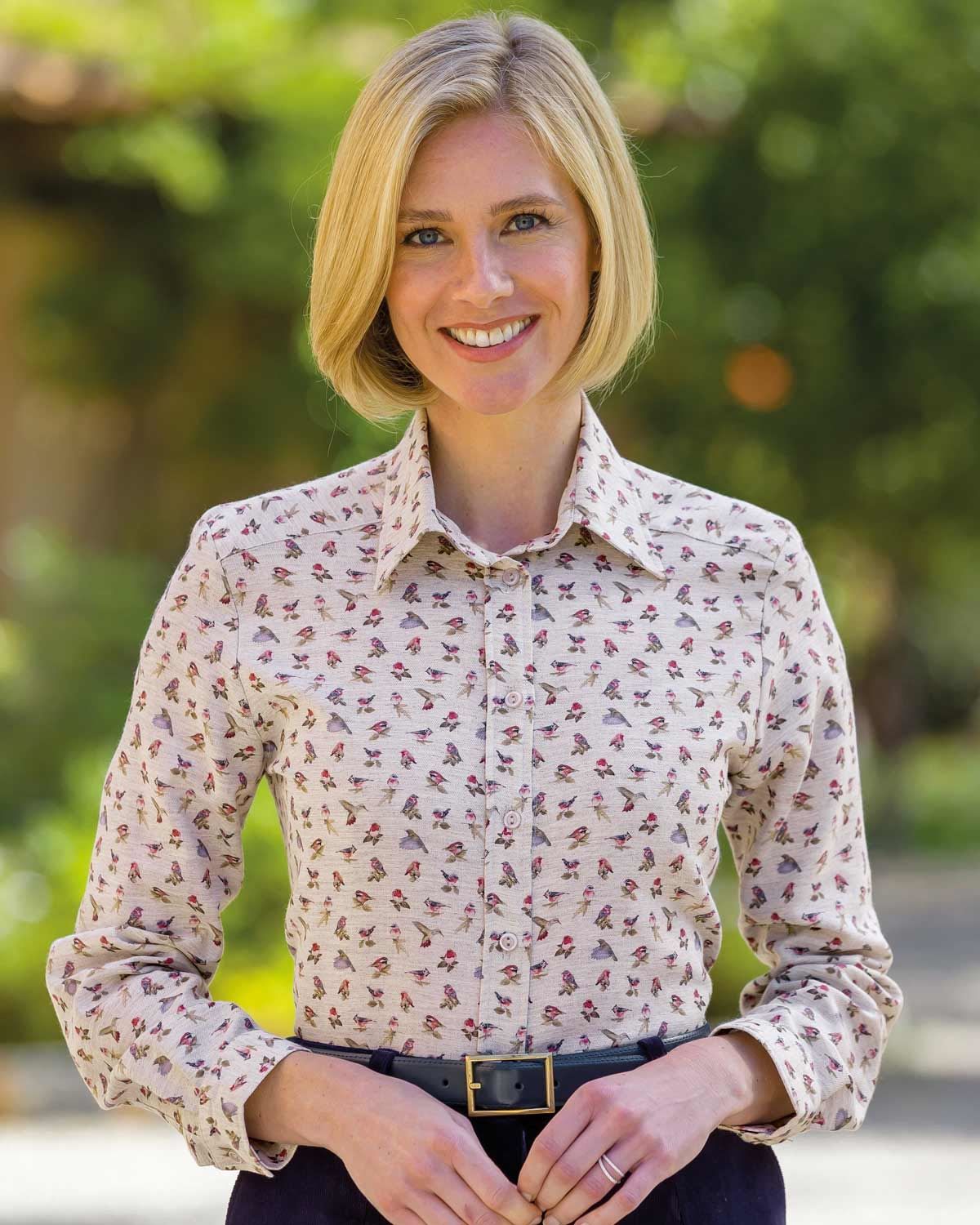 Patterned blouse on sale